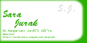 sara jurak business card